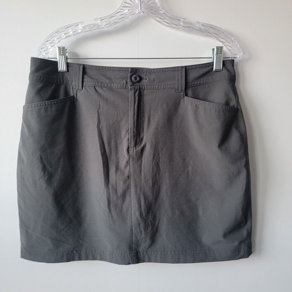 Eddie Bauer women's Stretch Outdoor Athletic Pockets Skort size 10 Gray gorpcore